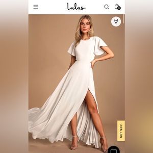 Lulu’s White Cutout Maxi Dress Size M